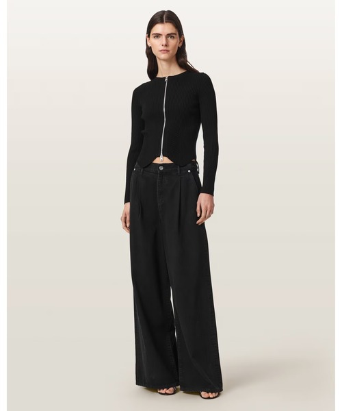 ALLSAINTS(オールセインツ)の「CRUZ DUAL ZIP RIBBED CARDIGAN | CRUZ DUAL ジップ リブ カーディガン(カーディガン/ボレロ・レディース・ブラック・XS/S/M)」の5枚目の写真