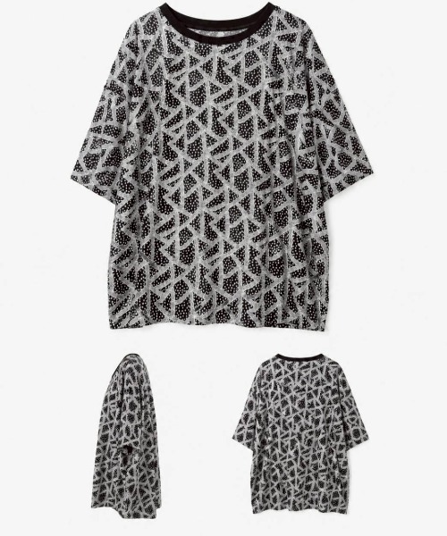 KAMINARI_TOKIO(カミナリトキオ)の「幾何柄ビジューTシャツ(Tシャツ/カットソー・レディース・シルバー/ブラウン/ゴールド・FREE)」の21枚目の写真