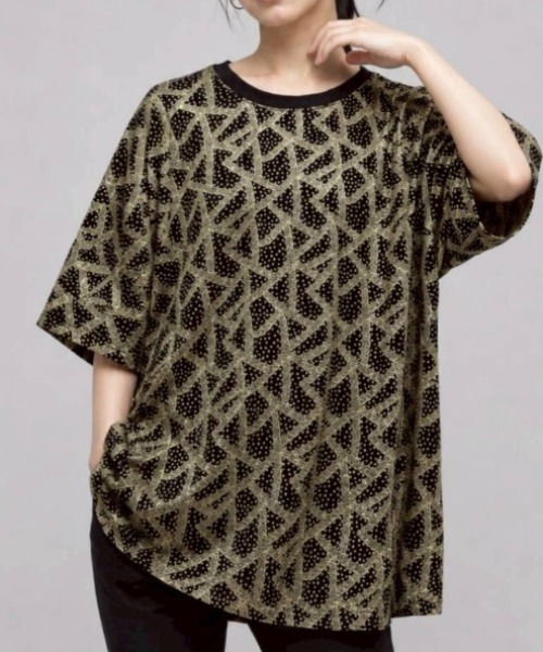 KAMINARI_TOKIO(カミナリトキオ)の「幾何柄ビジューTシャツ(Tシャツ/カットソー・レディース・シルバー/ブラウン/ゴールド・FREE)」の22枚目の写真