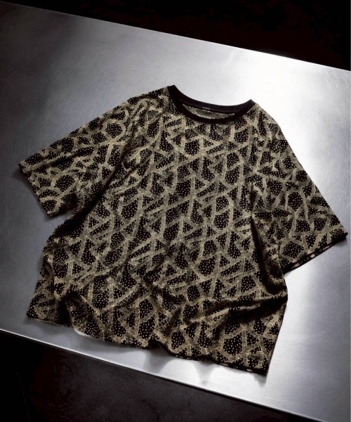 KAMINARI_TOKIO(カミナリトキオ)の「幾何柄ビジューTシャツ(Tシャツ/カットソー・レディース・シルバー/ブラウン/ゴールド・FREE)」の19枚目の写真