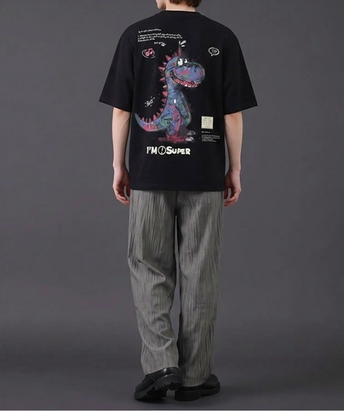 revertical(リバーティカル)の「ダイナソー キャラクター アートグラフィック バックプリント 半袖Tシャツ(Tシャツ/カットソー・メンズ・ホワイト/ブラック・LARGE/MEDIUM)」の9枚目の写真