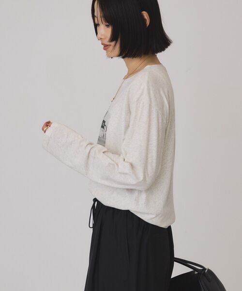 AMERICAN HOLIC(アメリカンホリック)の「シアープリントロンT(Tシャツ/カットソー・レディース・ネイビー/オフホワイト/ホワイト系その他・FREE)」の8枚目の写真