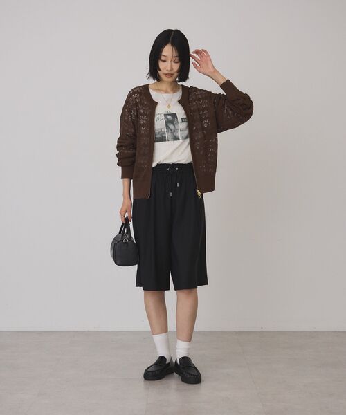 AMERICAN HOLIC(アメリカンホリック)の「シアープリントロンT(Tシャツ/カットソー・レディース・ネイビー/オフホワイト/ホワイト系その他・FREE)」の10枚目の写真