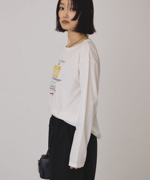AMERICAN HOLIC(アメリカンホリック)の「シアープリントロンT(Tシャツ/カットソー・レディース・ネイビー/オフホワイト/ホワイト系その他・FREE)」の13枚目の写真