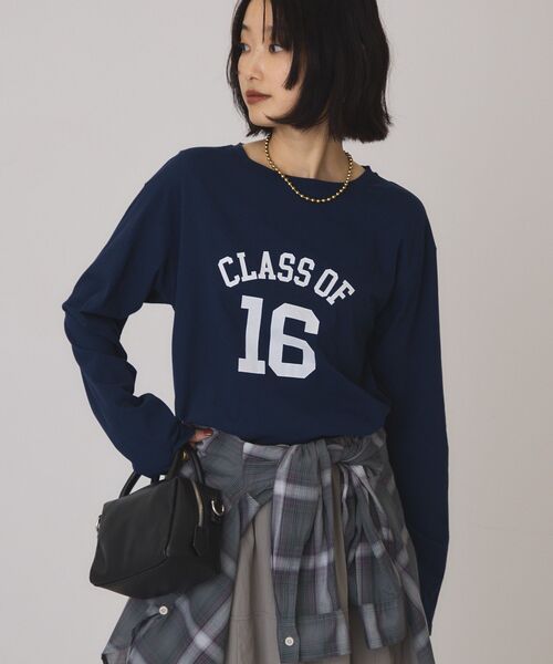 AMERICAN HOLIC(アメリカンホリック)の「シアープリントロンT(Tシャツ/カットソー・レディース・ネイビー/オフホワイト/ホワイト系その他・FREE)」の16枚目の写真