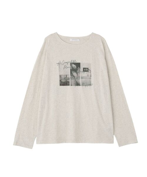 AMERICAN HOLIC(アメリカンホリック)の「シアープリントロンT(Tシャツ/カットソー・レディース・ネイビー/オフホワイト/ホワイト系その他・FREE)」の4枚目の写真
