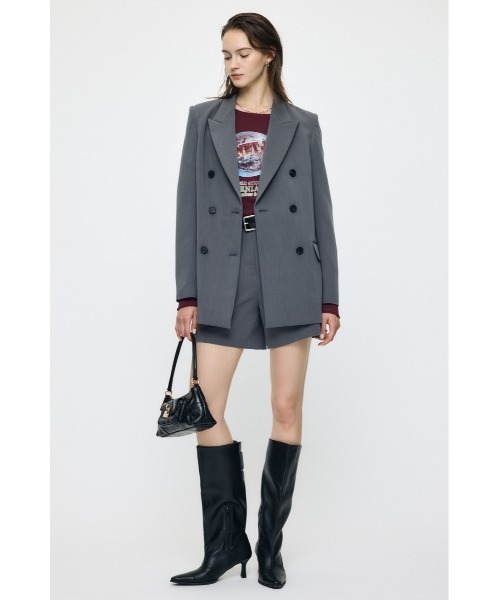 MOUSSY(マウジー)の「【26年AW新作】【セットアップ対応】DOUBLE BREASTED ジャケット(その他アウター・レディース・グレー/ダークネイビー/ブラウン・1/2)」の7枚目の写真