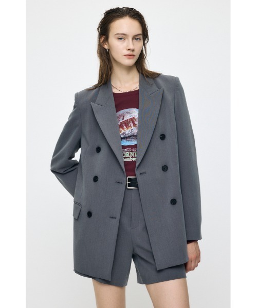 MOUSSY(マウジー)の「【26年AW新作】【セットアップ対応】DOUBLE BREASTED ジャケット(その他アウター・レディース・グレー/ダークネイビー/ブラウン・1/2)」の8枚目の写真