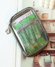 Pochi Pouch（ポチポーチ）の「Pochi Pouch/【選べる2タイプ】クリア×メッシュ コスメポーチ / フラワーチャーム付き クリアポーチ（ポーチ）」