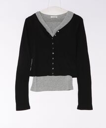 CLANE/クラネ/CURVED NECK LAYERED SET