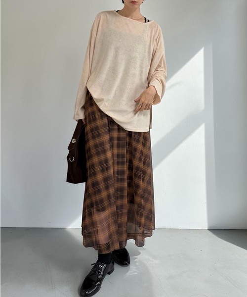 THE SOIS（ソア）の「パイルロングスリーブTシャツ（Tシャツ/カットソー・レディース・ブラウン/チャコール/キナリ・FREE）」の8枚目の写真