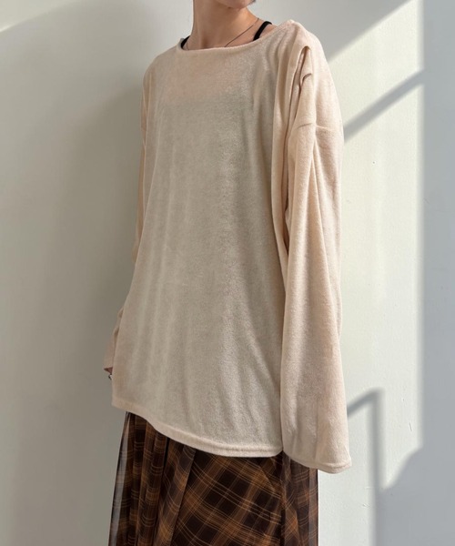 THE SOIS（ソア）の「パイルロングスリーブTシャツ（Tシャツ/カットソー・レディース・ブラウン/チャコール/キナリ・FREE）」の13枚目の写真