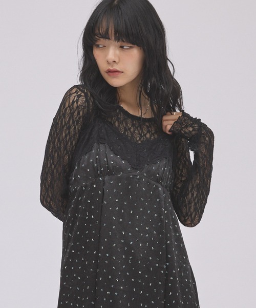 archives(アルシーヴ)の「花柄イレヘムミディキャミワンピース(ワンピース・レディース・ブラウン/ブラック・MEDIUM)」の18枚目の写真