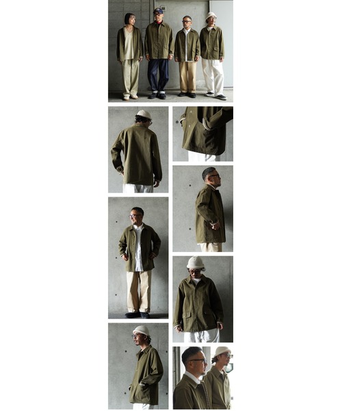 WAIPER.inc(ワイパーインク)の「WAIPER.inc 米軍 ヴィンテージ グリーンデニム M-41 カバーオールジャケット バイオウォッシュ MADE OF “KAIHARA DENIM”【WP1158】(カバーオール・メンズ・グリーン・S/XXL/XL/L/M)」の9枚目の写真