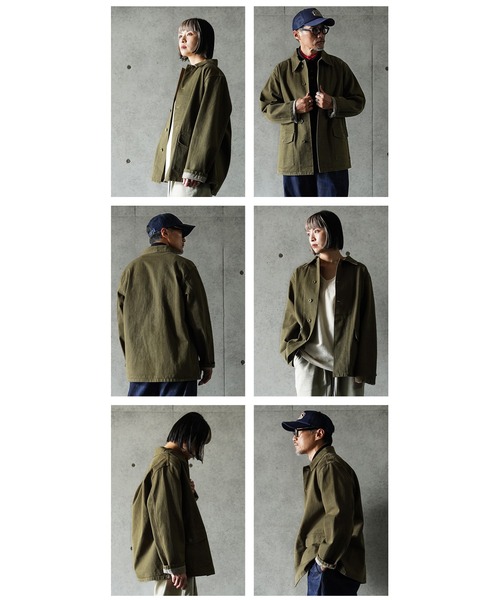 WAIPER.inc(ワイパーインク)の「WAIPER.inc 米軍 ヴィンテージ グリーンデニム M-41 カバーオールジャケット バイオウォッシュ MADE OF “KAIHARA DENIM”【WP1158】(カバーオール・メンズ・グリーン・S/XXL/XL/L/M)」の11枚目の写真