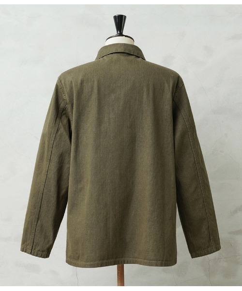 WAIPER.inc(ワイパーインク)の「WAIPER.inc 米軍 ヴィンテージ グリーンデニム M-41 カバーオールジャケット バイオウォッシュ MADE OF “KAIHARA DENIM”【WP1158】(カバーオール・メンズ・グリーン・S/XXL/XL/L/M)」の15枚目の写真