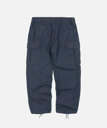 ARMY POCKET CARGO PANTS _ INDIGO DENIM