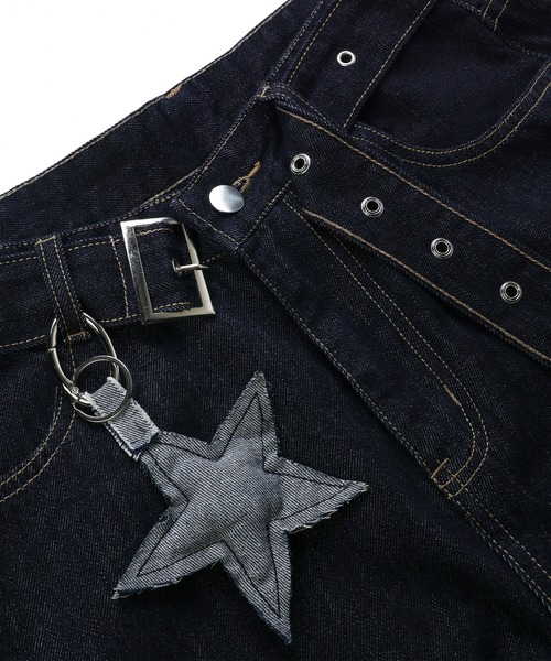 HOOK(フック)の「HOOK スターチャーム付きワイドカーブデニムパンツ(デニムパンツ・メンズ・ネイビー・S/M/L)」の19枚目の写真