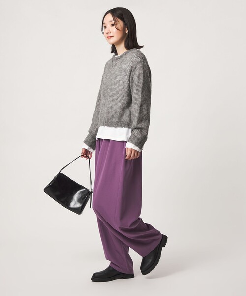green label relaxing(グリーンレーベルリラクシング)の「【WEB限定】<at ease> ニット × Tシャツ セット(ニット/セーター・レディース・グレー/ピンク/コバルトブルー・FREE)」の8枚目の写真