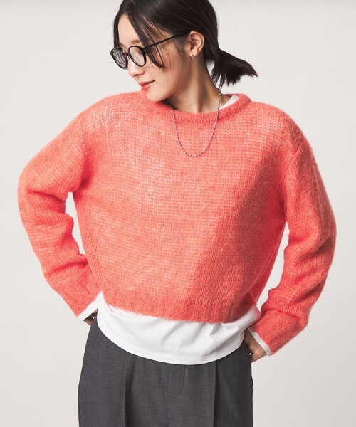 green label relaxing(グリーンレーベルリラクシング)の「【WEB限定】<at ease> ニット × Tシャツ セット(ニット/セーター・レディース・グレー/ピンク/コバルトブルー・FREE)」の15枚目の写真