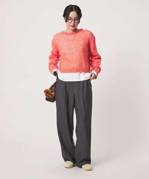 green label relaxing(グリーンレーベルリラクシング)の「【WEB限定】<at ease> ニット × Tシャツ セット(ニット/セーター・レディース・グレー/ピンク/コバルトブルー・FREE)」の17枚目の写真
