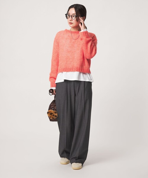 green label relaxing(グリーンレーベルリラクシング)の「【WEB限定】<at ease> ニット × Tシャツ セット(ニット/セーター・レディース・グレー/ピンク/コバルトブルー・FREE)」の18枚目の写真