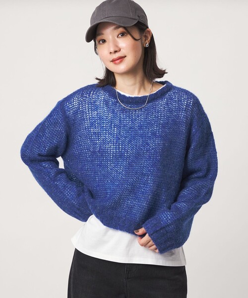 green label relaxing(グリーンレーベルリラクシング)の「【WEB限定】<at ease> ニット × Tシャツ セット(ニット/セーター・レディース・グレー/ピンク/コバルトブルー・FREE)」の19枚目の写真
