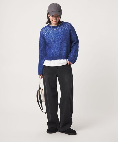green label relaxing(グリーンレーベルリラクシング)の「【WEB限定】<at ease> ニット × Tシャツ セット(ニット/セーター・レディース・グレー/ピンク/コバルトブルー・FREE)」の20枚目の写真