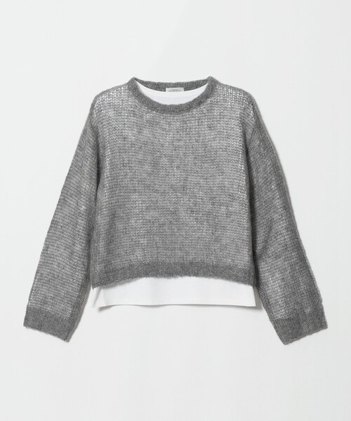 green label relaxing(グリーンレーベルリラクシング)の「【WEB限定】<at ease> ニット × Tシャツ セット(ニット/セーター・レディース・グレー/ピンク/コバルトブルー・FREE)」の22枚目の写真