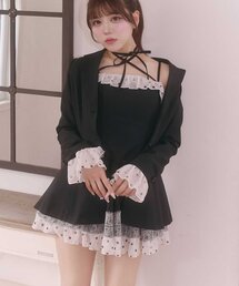 【Belle Charme】Lace Frill Cami Onepiece