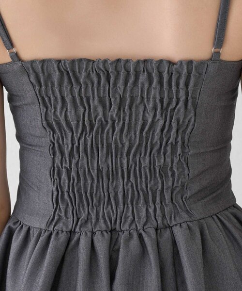 Belle Charme（ベルシャルム）の「【Belle Charme】Lace Frill Cami Onepiece（ワンピース・レディース・ベージュ/グレー/ブラック・FREE）」の19枚目の写真