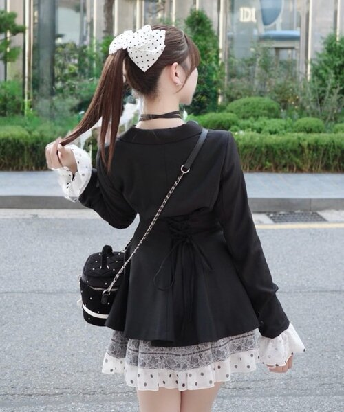 Belle Charme（ベルシャルム）の「【Belle Charme】Lace Frill Cami Onepiece（ワンピース・レディース・ベージュ/グレー/ブラック・FREE）」の11枚目の写真