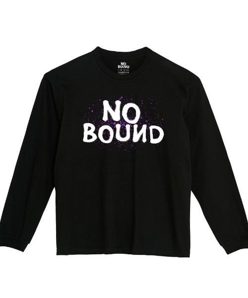 NOBOUND(ノーバウンド)の「NOBOUND(ノーバウンド) 長袖Tシャツ ロゴ スプラッシュペイント プリント ビッグシルエット ロンT トップス カットソー レディース(Tシャツ/カットソー・レディース・ブラック/ホワイト・S)」の1枚目の写真