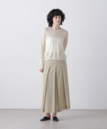 YLEVE / 2/72 SUPER 100’s WOOL HIGH-TWIST VOILE SKIRT