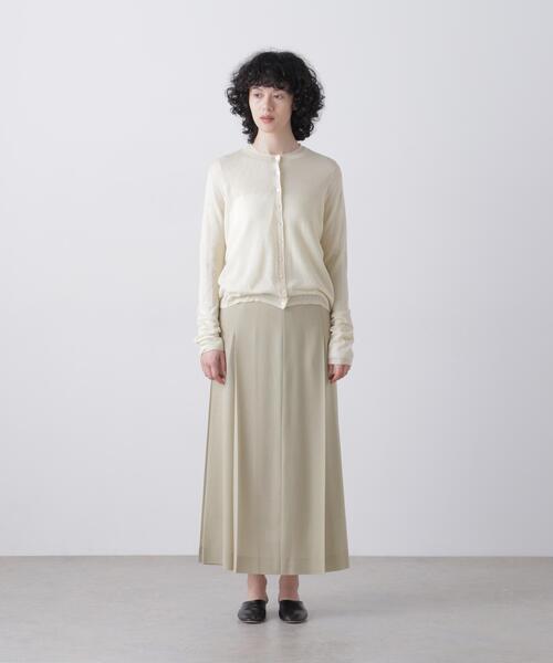 YLEVE(イレーヴ)の「YLEVE / 2/72 SUPER 100’s WOOL HIGH-TWIST VOILE SKIRT(スカート・レディース・ブラウン系その他2/ベージュ・1/0)」の14枚目の写真