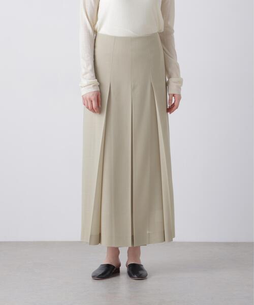 YLEVE(イレーヴ)の「YLEVE / 2/72 SUPER 100’s WOOL HIGH-TWIST VOILE SKIRT(スカート・レディース・ブラウン系その他2/ベージュ・1/0)」の16枚目の写真