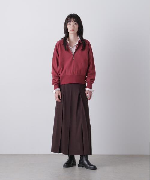 YLEVE(イレーヴ)の「YLEVE / 2/72 SUPER 100’s WOOL HIGH-TWIST VOILE SKIRT(スカート・レディース・ブラウン系その他2/ベージュ・1/0)」の7枚目の写真