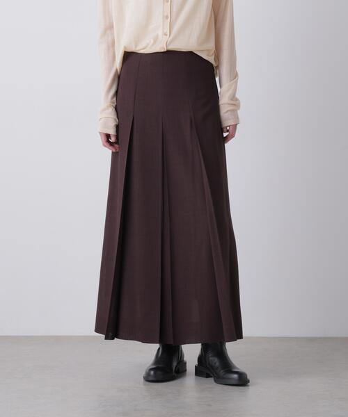 YLEVE(イレーヴ)の「YLEVE / 2/72 SUPER 100’s WOOL HIGH-TWIST VOILE SKIRT(スカート・レディース・ブラウン系その他2/ベージュ・1/0)」の8枚目の写真