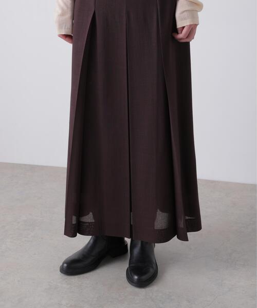 YLEVE(イレーヴ)の「YLEVE / 2/72 SUPER 100’s WOOL HIGH-TWIST VOILE SKIRT(スカート・レディース・ブラウン系その他2/ベージュ・1/0)」の11枚目の写真