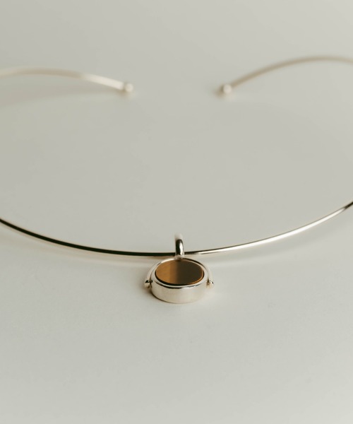 BRKUMO(ブラクモ)の「【BRKUMO/ブラクモ】two sides necklace Tiger eye/ツーサイズネックレス タイガーアイ(リング・レディース・シルバー・FREE)」の3枚目の写真