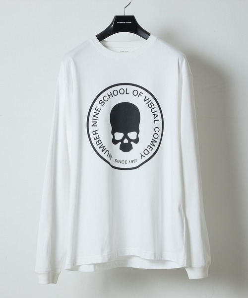SCHOOL OF VISUAL COMEDY PRINTED CLASSIC L/S T-SHIRT / スカル