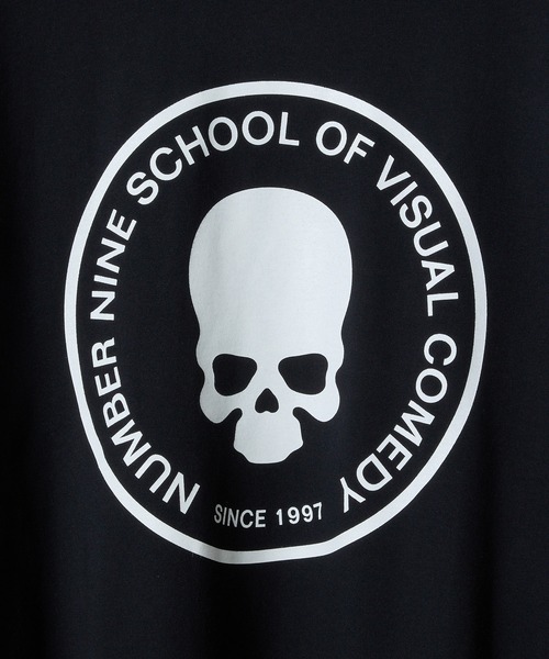 SCHOOL OF VISUAL COMEDY PRINTED CLASSIC L/S T-SHIRT / スカル