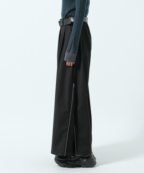 PAGEBOY(ページボーイ)の「サイドZIPワイドパンツ(その他パンツ・レディース・チャコールグレー/ブラック・FREE)」の9枚目の写真