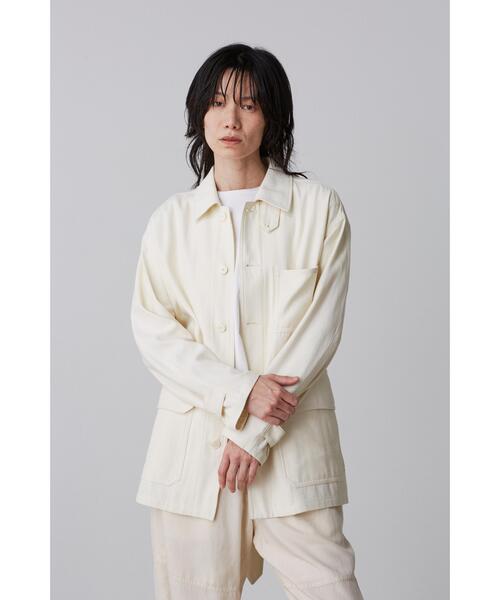 YLEVE(イレーヴ)の「YLEVE / VISCOSE COTTON COVERALL JACKET(ブルゾン・レディース・ホワイト・0/1)」の1枚目の写真