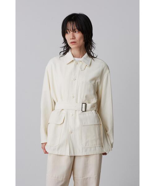 YLEVE(イレーヴ)の「YLEVE / VISCOSE COTTON COVERALL JACKET(ブルゾン・レディース・ホワイト・0/1)」の4枚目の写真