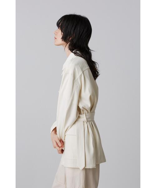 YLEVE(イレーヴ)の「YLEVE / VISCOSE COTTON COVERALL JACKET(ブルゾン・レディース・ホワイト・0/1)」の5枚目の写真