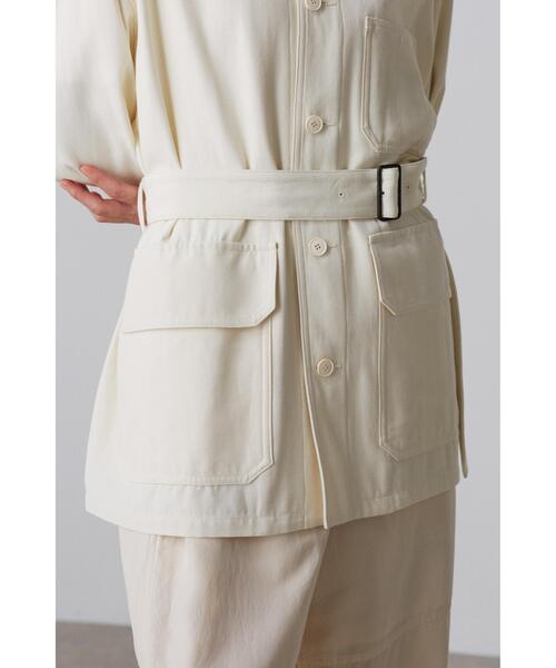 YLEVE(イレーヴ)の「YLEVE / VISCOSE COTTON COVERALL JACKET(ブルゾン・レディース・ホワイト・0/1)」の8枚目の写真