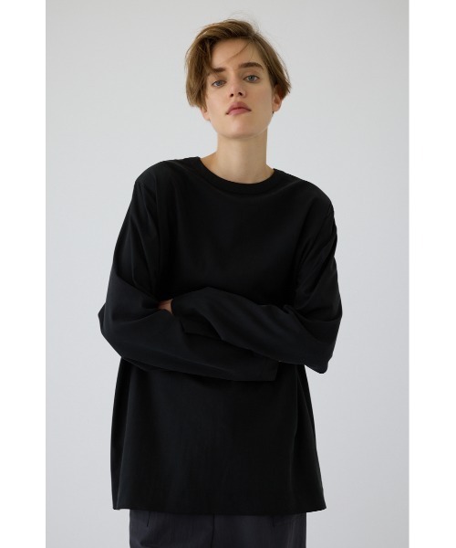 RIM.ARK(リムアーク)の「Oversize woven fall T-SH(オーバーサイズ ウーブン フォール ティーシャツ)(Tシャツ/カットソー・レディース・ホワイト/グレー/ブラック・FREE)」の9枚目の写真