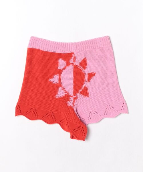 MARINE SERRE（マリーン・セル）の「CROCHET MINI SHORTS WSH021ACKNI0548（その他パンツ・メンズ・レッド・SMALL）」の2枚目の写真