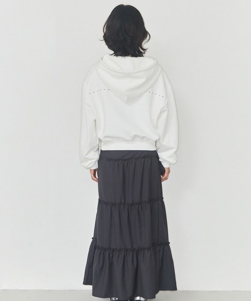 as you are(アズユーアー)の「ASUR/HOTFIXフーディージップアップ(パーカー・レディース・チャコール/ホワイト・SMALL)」の18枚目の写真